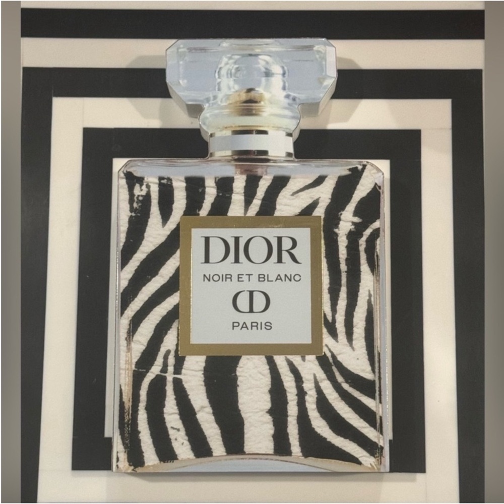 New Christian Dior luxury designer perfume bottle shelf art piece